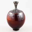 イサク・イサクソン　一点もの！　赤色の花瓶  2020年代  (18cm)