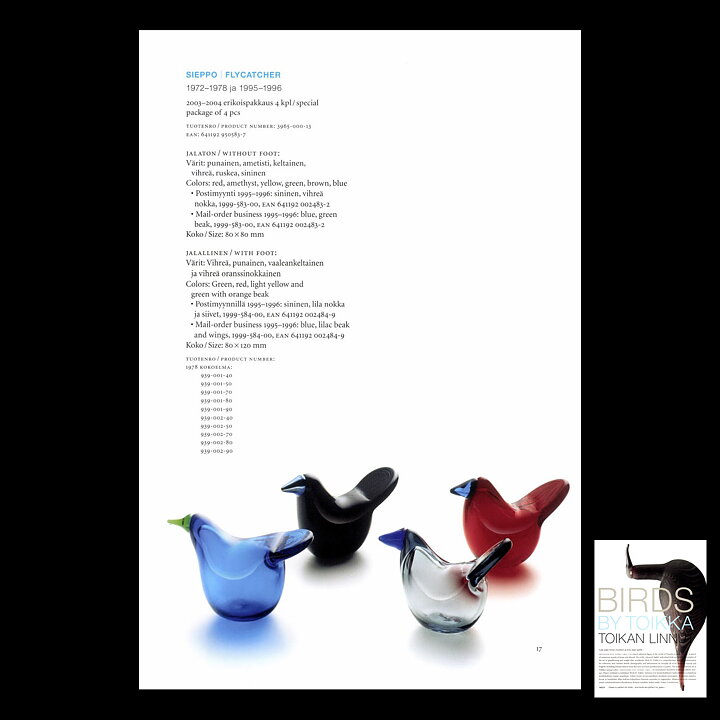 Oiva Toikka (2020) Six Stylistic Sieppo Glass Birds (2)