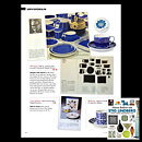 Stig Lindberg (Bladruta 1968) Coffee Cup with Saucer and Plate (1)