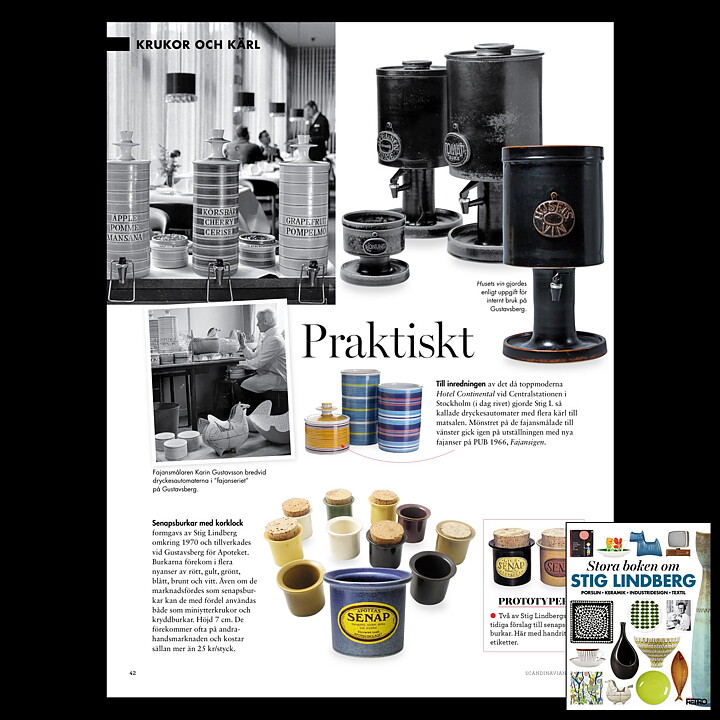 Stig Lindberg (1960s) Four Colorful Jars with Cork Lids (2)