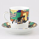Heikki Orvola (Festivo 1989) Coffee Cup with Colorful Decor 9 cm  [Sample Images]