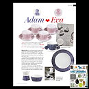 スティグ・リンドベリ  Adam&Evaシリーズ   青のドットの器 1959年  9cm