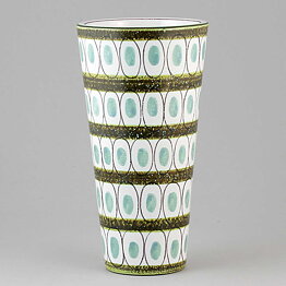 Stig Lindberg (1950s) Green Faience Cone Vase #128 20 cm