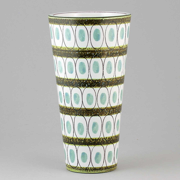 スティグ・リンドベリ 幾何学模様の円錐型の花瓶 Vase (20cm)  1950年代