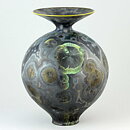 Isak Isaksson (2018) Unique Vase with Green Crystalline Glaze 20 cm