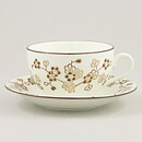 Jackie Lynd (Japonica 1977) Coffee Cup with Brown Flower Decor 10 cm  [Sample Images] 