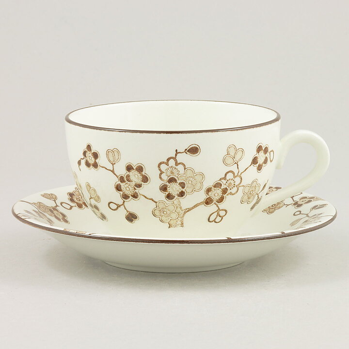 ジャッキー・リンド  Japonicaシリーズ  コーヒーカップ  茶色の花模様 10cm  1977年  [サンプル画像]