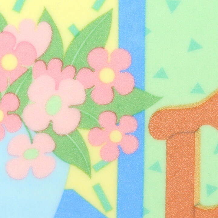 ピア・ロンダール  Villa Rosaシリーズ  花瓶に生けられた花がモチーフの陶板  12cm  1985年 