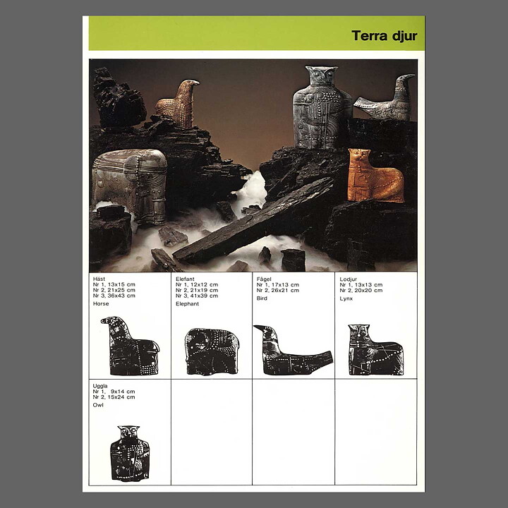 バーティル･ヴァリーン Terraシリーズ  ホワイトのゾウ Elephant  1978年 13cm