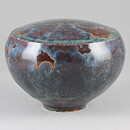 Isak Isaksson (2017) Unique Vase with Brown and Blue Crystalline Glaze 10 cm