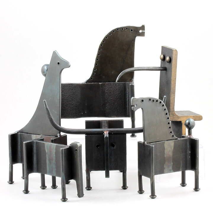 Bertil Vallien (1970s) Modern Iron Giraffe 21 cm SBV471