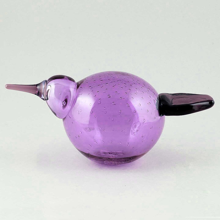 Oiva Toikka (2021) Annual Glass Bird Kesuri Amethyst 22 cm