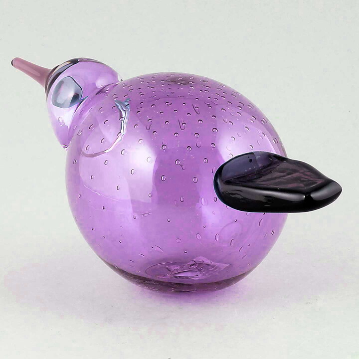 Oiva Toikka (2021) Annual Glass Bird Kesuri Amethyst 22 cm (New / Factory First / Clearance Sale)