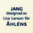 Lisa Larson (Jang 1986) Deep Plate with Blue Border 20 cm (II)  [Sample Images]