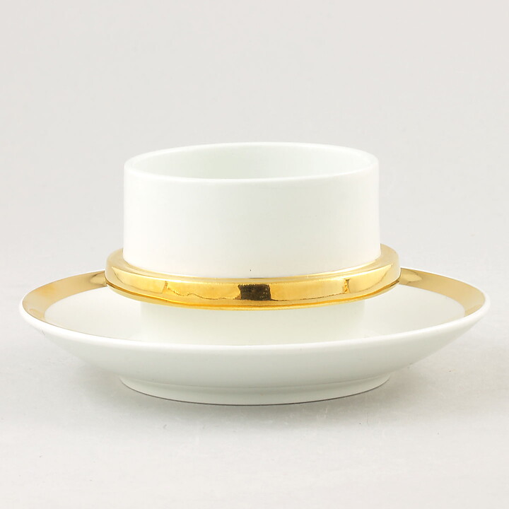 Göran Bäck (Kultavanne 1964) Coffee Cup Saucer with Golden Decor 12 cm  [Sample Images]  [Free Shipping]