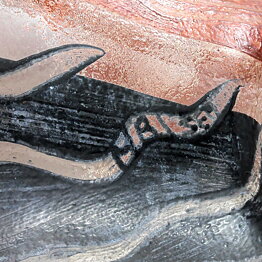 Monica Backström (Tonga 1998) Brown/Black Widening Bowl 23/14 cm  [Sample Images]