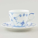 Royal Copenhagen (Blue Fluted 20th Century) Ribbed Coffee Cup with Saucers #298  [Sample Images]