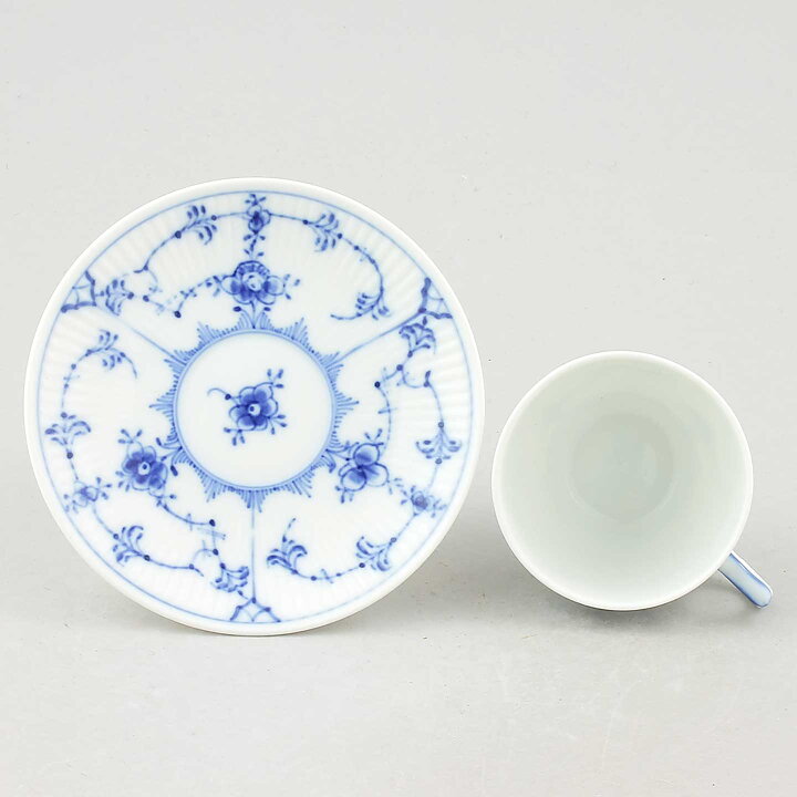 ロイヤルコペンハーゲン   ブルーフルーテッド  Blue Fluted  コーヒー カップ&ソーサー 20世紀  [サンプル画像]