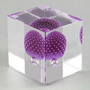 Oiva Toikka (2021) Annual Cube with Violet/Clear Glass (New)
