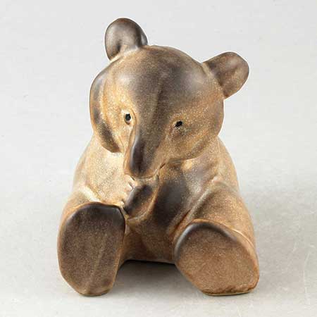 Arabia animal Brown bear, height 10 cm (3.9 in), unknown designer