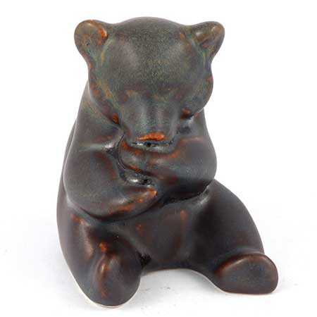 Arabia animal Brown bear, height 6 cm (2.4 in), unknown designer