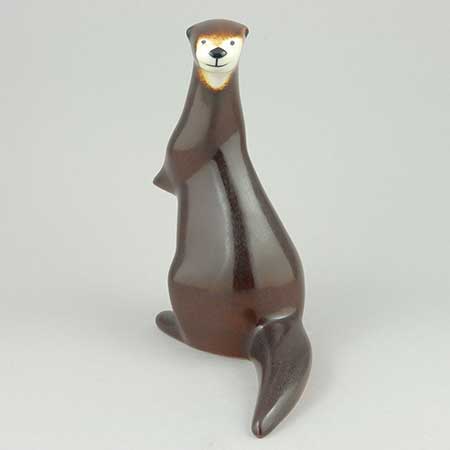 Arabia animal Otter, height 17 cm (6.7 in), Lillemor Mannerheim