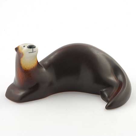Arabia animal Otter, length 19 cm (7.5 in), Lillemor Mannerheim