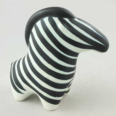 Arabia animal Zebra, height 14 cm (5.5 in), Taisto Kaasinen
