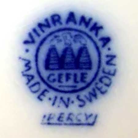 Arthur Percy Rörstrand The most common Vinranka stamp