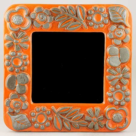 Berit Ternell Upsala-Ekeby Fleur Mirror 0184T, height 31,5 cm