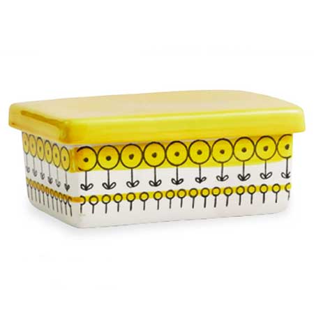 Berit Ternell Gefle Furuvik Rectangular box with porcelain lid, length 15 cm / 5.9 in