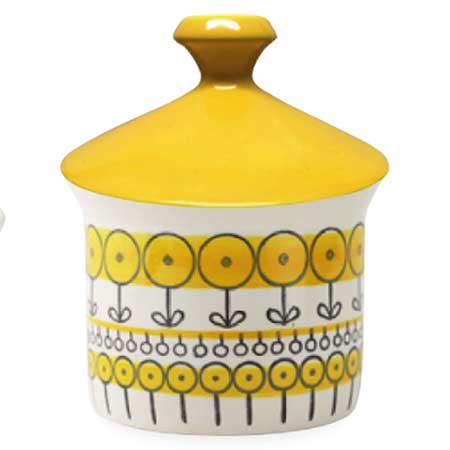 Berit Ternell Gefle Furuvik Round jar with porcelain lid, height 7,5 cm / 3.0 in