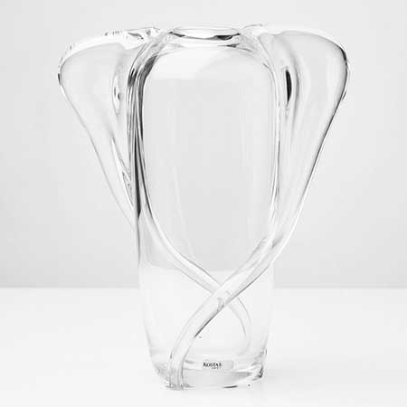 Berti Vallien Kosta Boda Apollo Clear vase (model 98995)