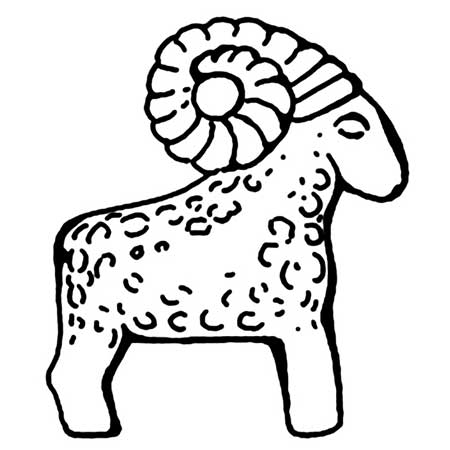 Bertil Vallien Kosta Boda Zodiacs Aries, diameter 22 cm
