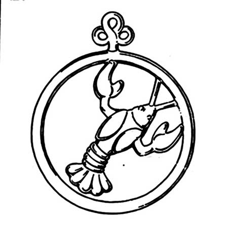 Bertil Vallien Kosta Boda Zodiacs Cancer, diameter 22 cm