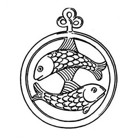 Bertil Vallien Kosta Boda Zodiacs Pisces, diameter 22 cm