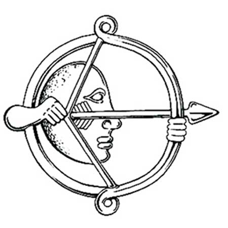 Bertil Vallien Kosta Boda Zodiacs Sagittarius, diameter 22 cm