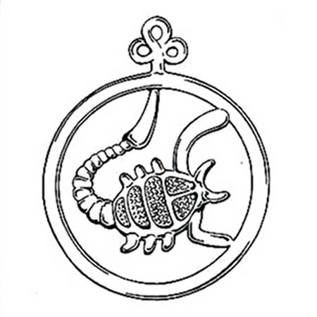 Bertil Vallien Kosta Boda Zodiacs Scorpio, diameter 22 cm