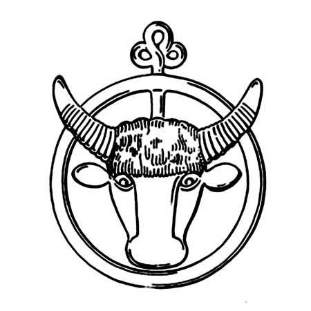 Bertil Vallien Kosta Boda Zodiacs Taurus, diameter 22 cm
