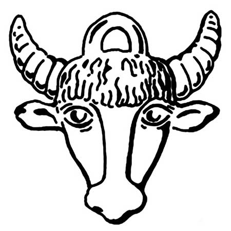 Bertil Vallien Kosta Boda Zodiacs Taurus, diameter 22 cm