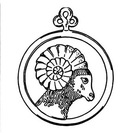Bertil Vallien Kosta Boda Zodiacs Aries, diameter 22 cm