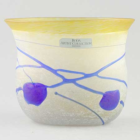 Bertil Vallien Galaxy Blue Skål (modell 58016), bredd 13 cm