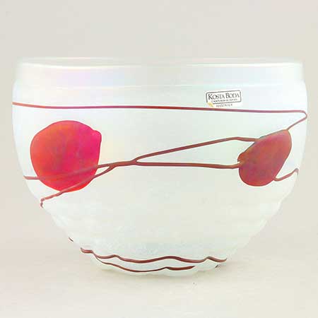 Bertil Vallien Galaxy Red Skål (modell 58196), höjd 18 cm