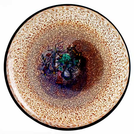 Bertil Vallien Kosta Boda Meteor Dish (model 79320), diameter 27 cm