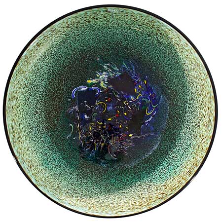 Bertil Vallien Kosta Boda Meteor Dish (model 79321), diameter 36 cm