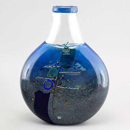 Bertil Vallien Kosta Boda Meteor Vase (model 40236), height 28 cm
