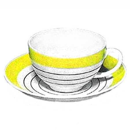 Bibi Breger Gustavsberg Cups La Ronde gul (teacup)