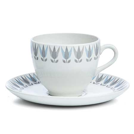 Bibi Breger Gustavsberg Cups Lotus grå (coffee cup and teacup)