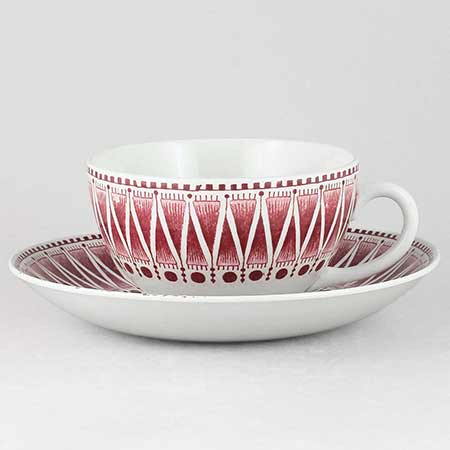 Bibi Breger Gustavsberg Cups Morning röd (teacup)
