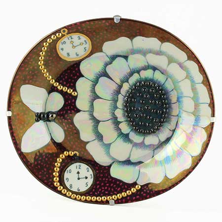 Birger Kaipiainen Arabia Florence Brown plate, length 25 cm